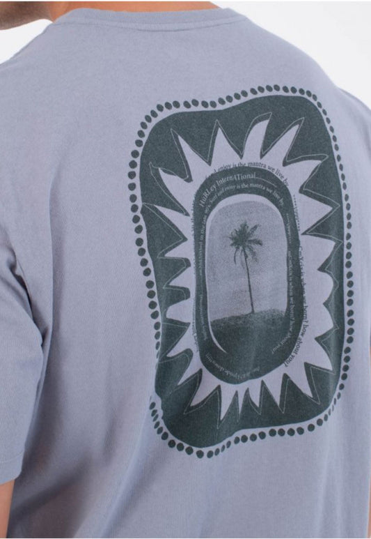 Dark Gray טי שירט קצרה לגברים Seclusion HURLEY