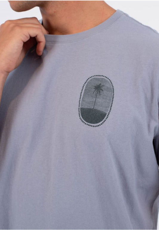 Dark Gray טי שירט קצרה לגברים Seclusion HURLEY