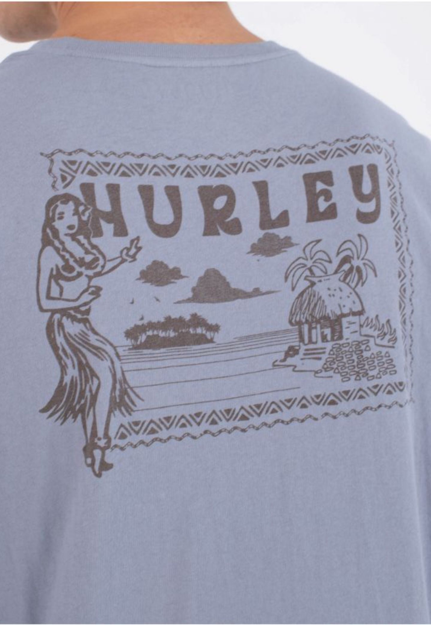 Dark Gray טי שירט קצרה לגברים Hula HURLEY