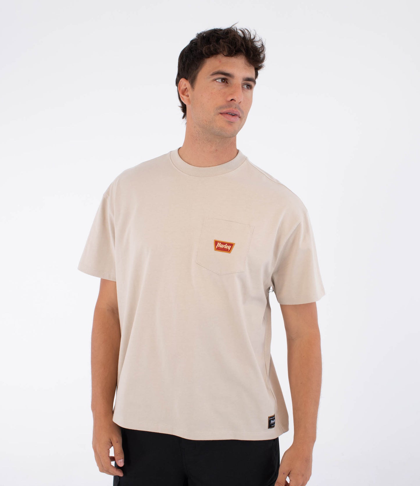 Gray טי שירט עם כיס לגברים Built Patch PKT HURLEY