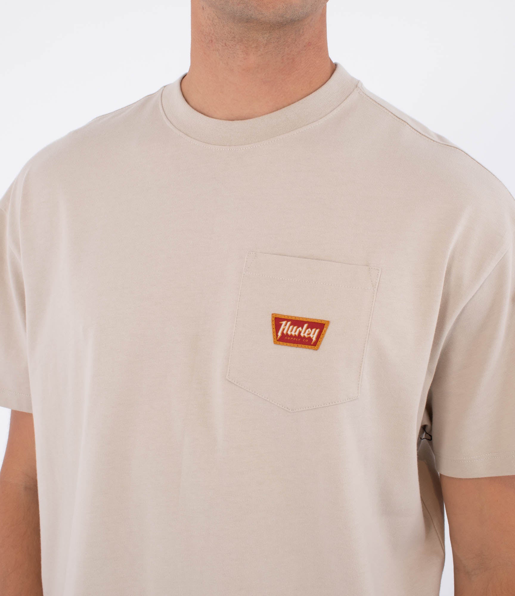 Gray טי שירט עם כיס לגברים Built Patch PKT HURLEY