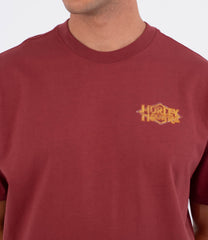 Brown טי שירט קצרה לגברים Fly HURLEY