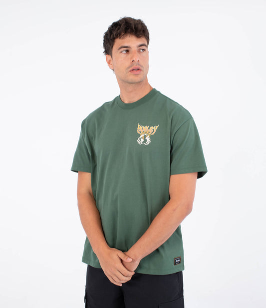 White Smoke טי שירט לגברים Fire Crewneck HURLEY