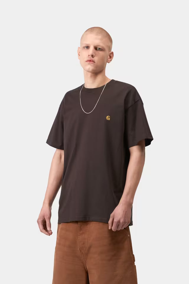Dark Slate Gray טי שירט קצרה לגברים S/S Chase CARHARTT WIP