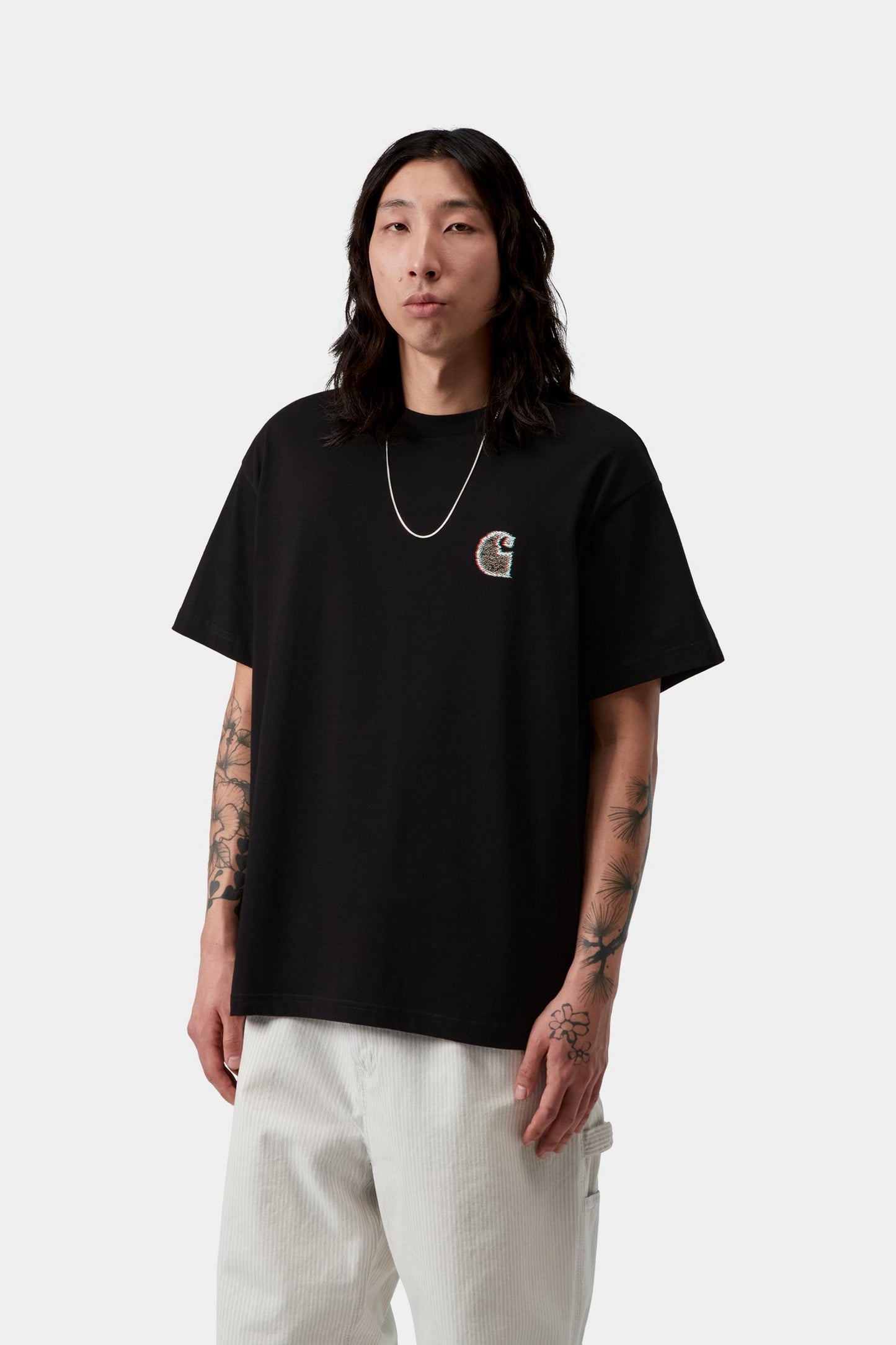 Black טי שירט קצרה לגברים S/S Mind Your Head CARHARTT WIP