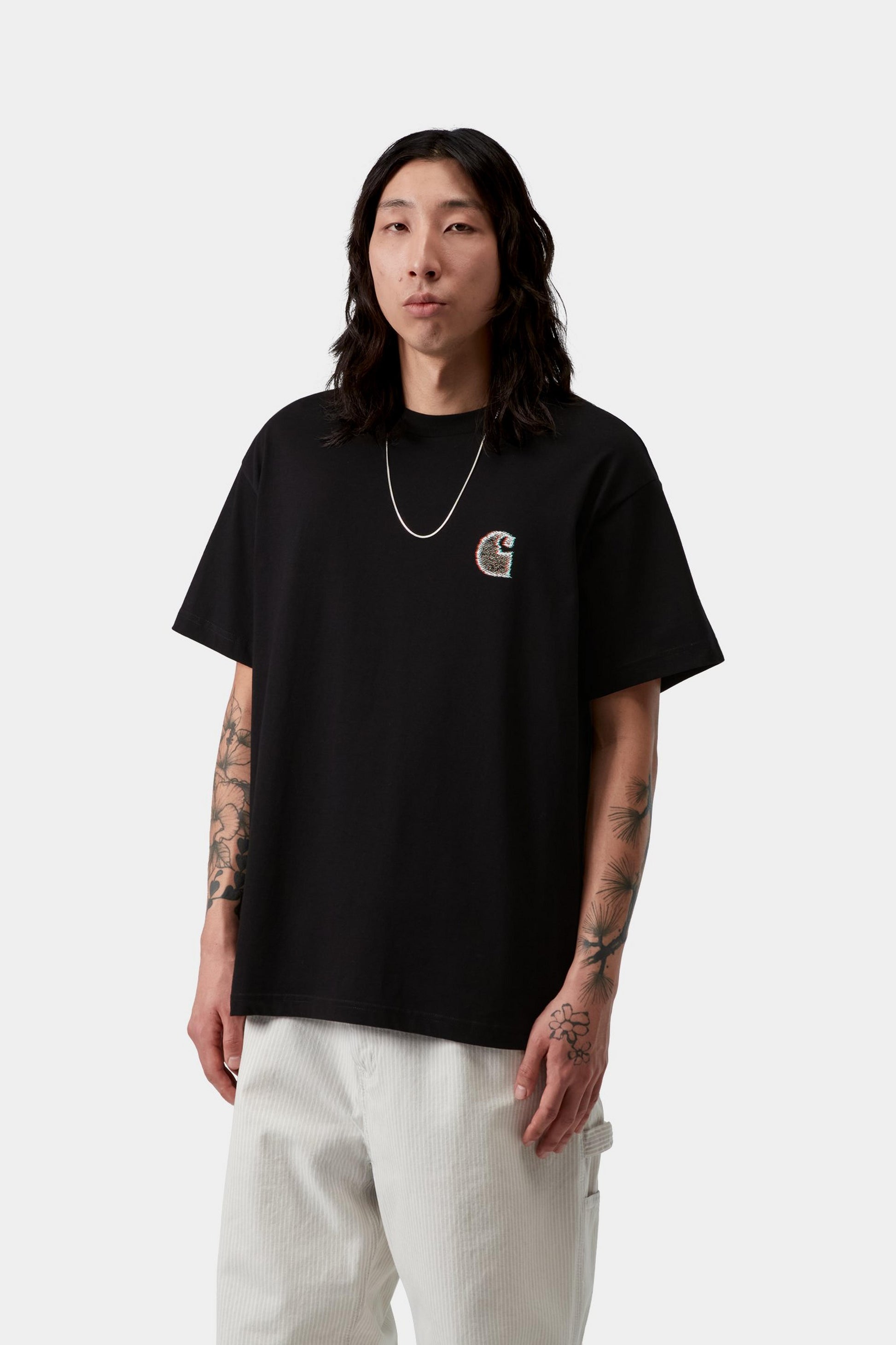 Black טי שירט קצרה לגברים S/S Mind Your Head CARHARTT WIP