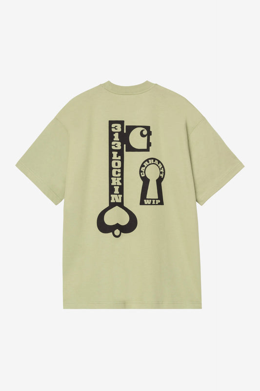 White Smoke חולצת טי-שירט לגברים S/S Locked CARHARTT WIP