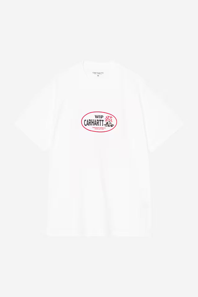 White Smoke טי שירט קצרה לגברים S/S Harlekin BBQ CARHARTT WIP