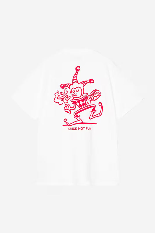 White Smoke טי שירט קצרה לגברים S/S Harlekin BBQ CARHARTT WIP
