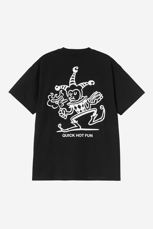 Black טי שירט קצרה לגברים S/S Harlekin BBQ CARHARTT WIP