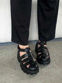 Black סנדלי פלטפורמה לנשים Megan MELISSA