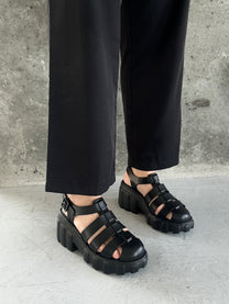 Dark Gray סנדלי פלטפורמה לנשים Megan MELISSA