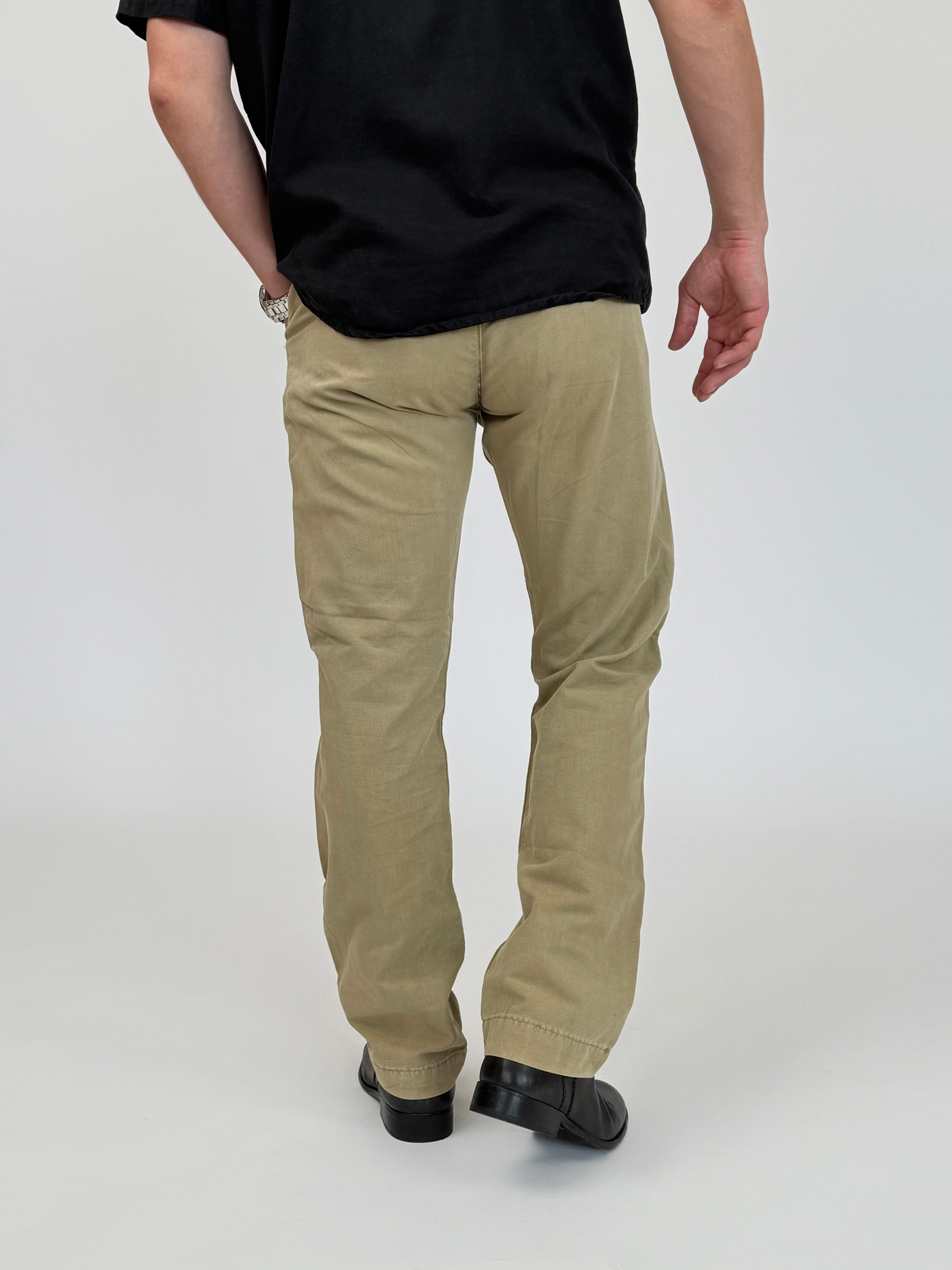 Light Gray מכנסיים ארוכים לגברים Chino Canvas MINUS 1