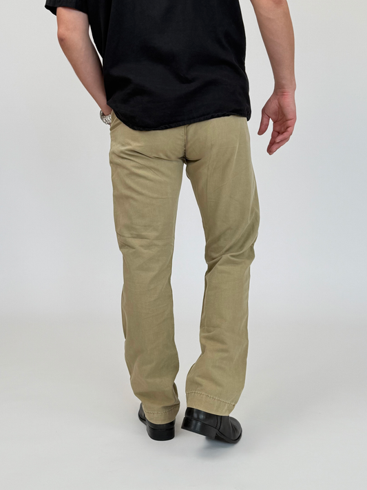 Light Gray מכנסיים ארוכים לגברים Chino Canvas MINUS 1