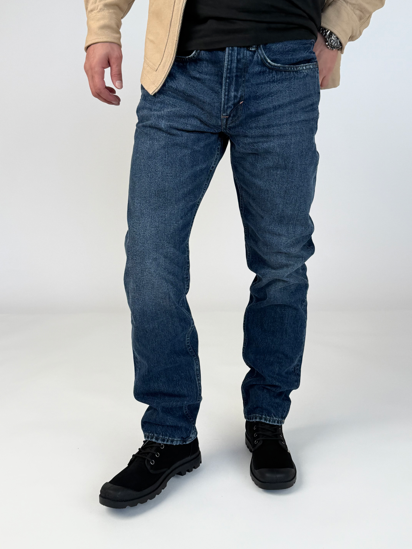 Dark Slate Gray ג׳ינס ארוך לגברים Nordic Worn – Straight Leg MINUS 1