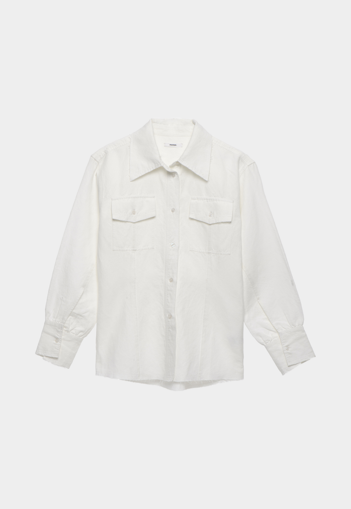 Lavender חולצה מכופתרת ארוכה לנשים Linen PAPER