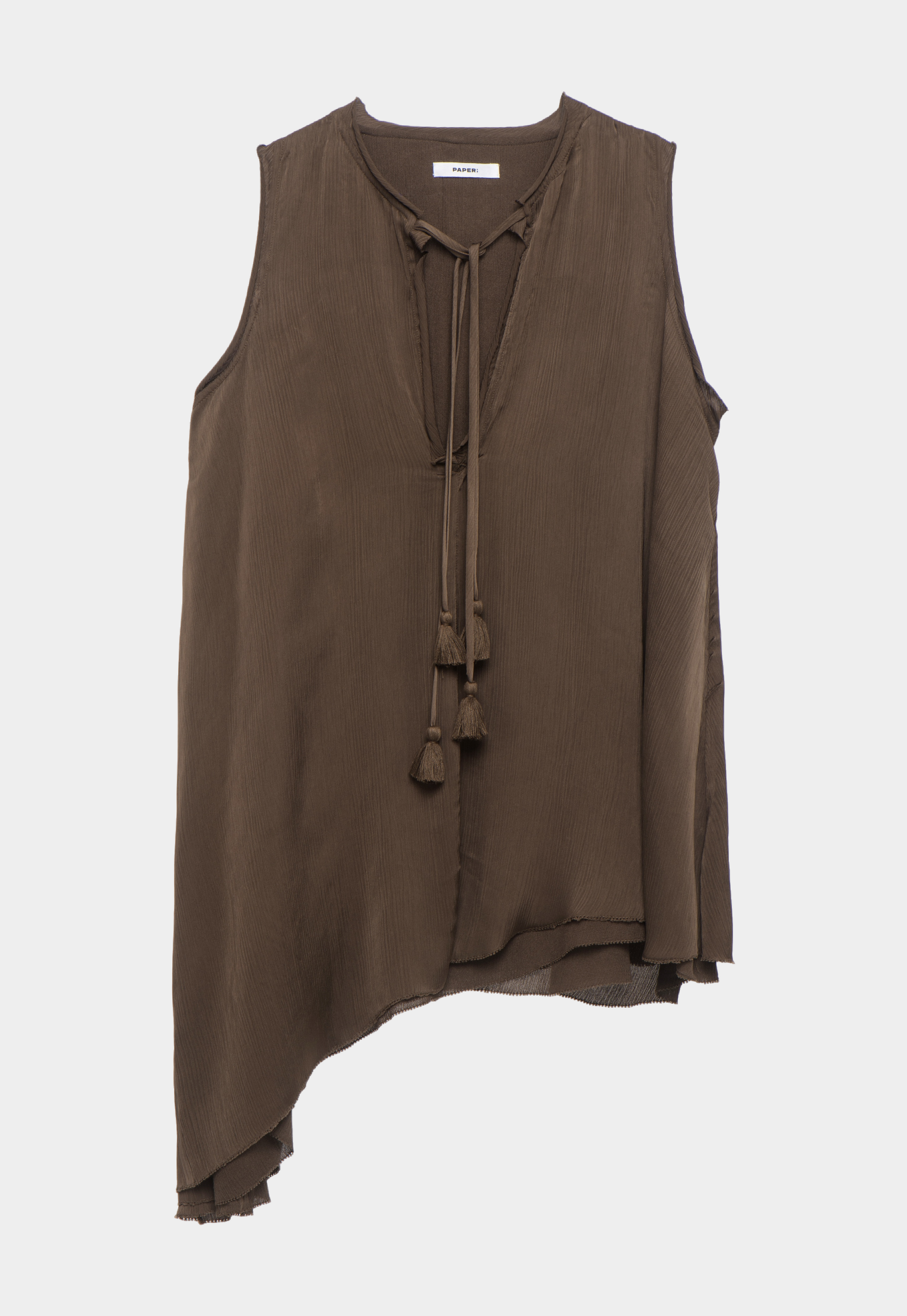 Dark Olive Green חולצה קצרה לנשים Athens PAPER