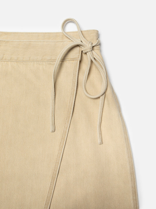 Tan חצאית ג'ינס מעטפת בגזרה גבוהה לנשים Irma NUDIE