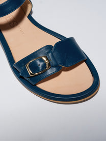 Light Gray סנדלי עור לנשים Pardes Slides LAX