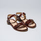 Light Gray סנדלי עור לנשים Pardes Slides LAX