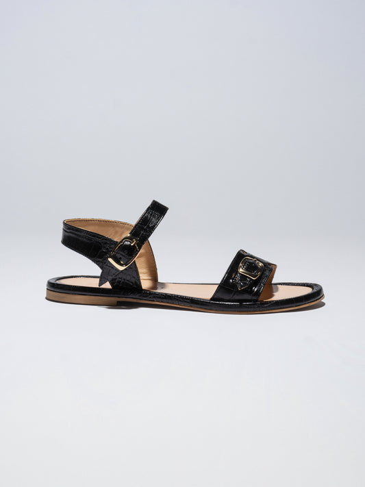 Light Gray סנדלי עור לנשים Pardes Slides LAX