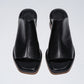 Black נעלי עקב עור לנשים Terra Mules LAX