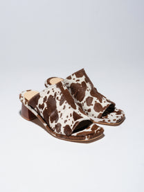 Lavender נעלי עקב עור לנשים Terra Mules LAX