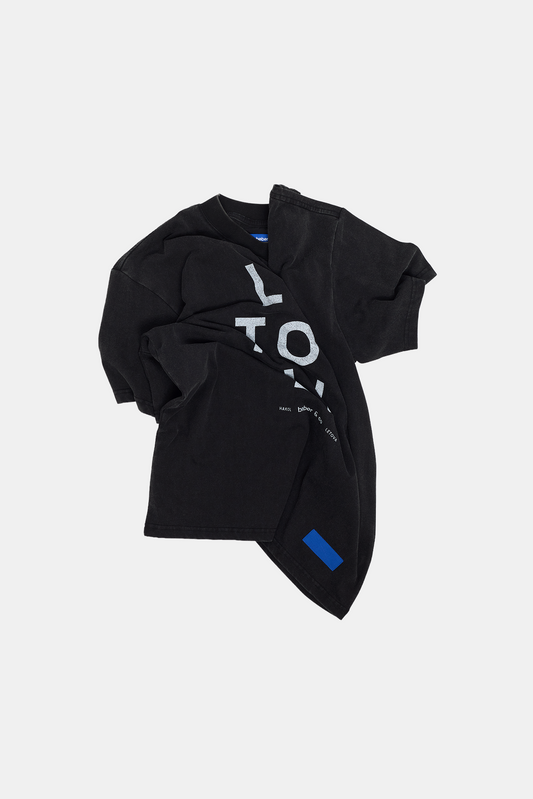 Black טי שירט קצרה לגברים / נשים LO TOV LI BEBER & CO