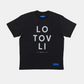 Black טי שירט קצרה לגברים / נשים LO TOV LI BEBER & CO