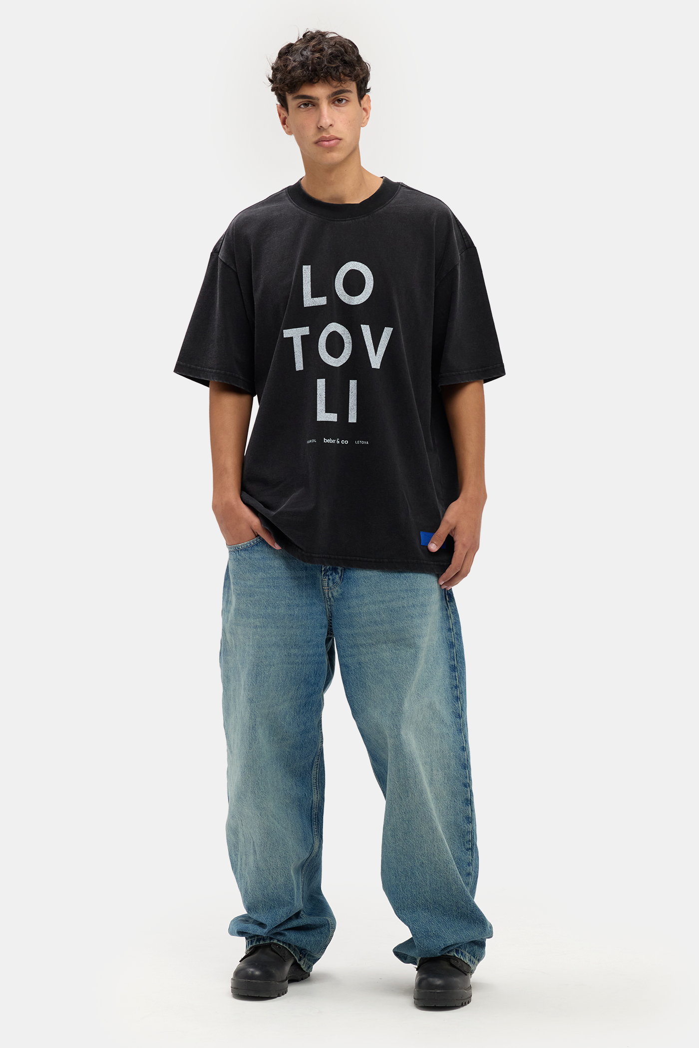 Lavender טי שירט קצרה לגברים / נשים LO TOV LI BEBER & CO