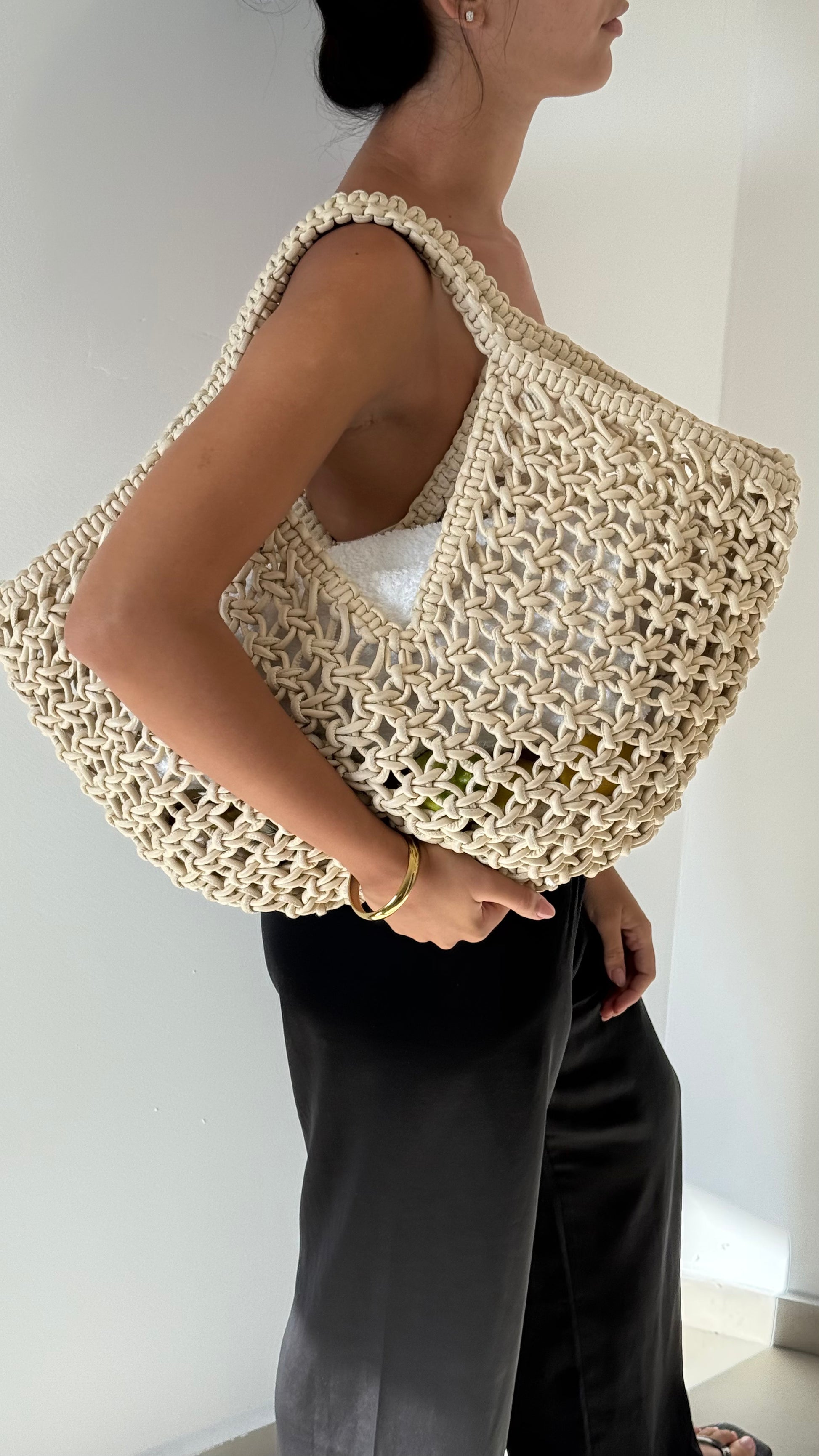 Gray תיק צד Large Elia NOAM HAZAN