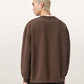 Dark Olive Green סווטשירט צווארון עגול לגברים Xander ALLSAINTS