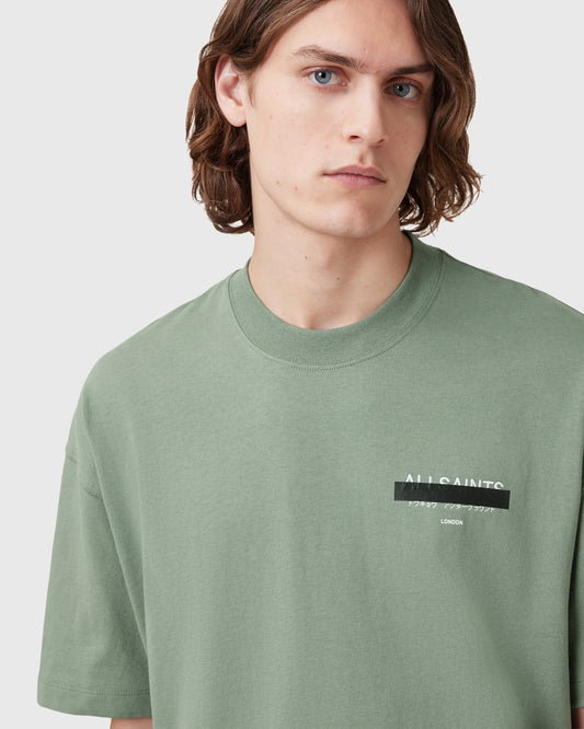 Dark Sea Green טי שירט קצרה לגברים Biggy ALLSAINTS