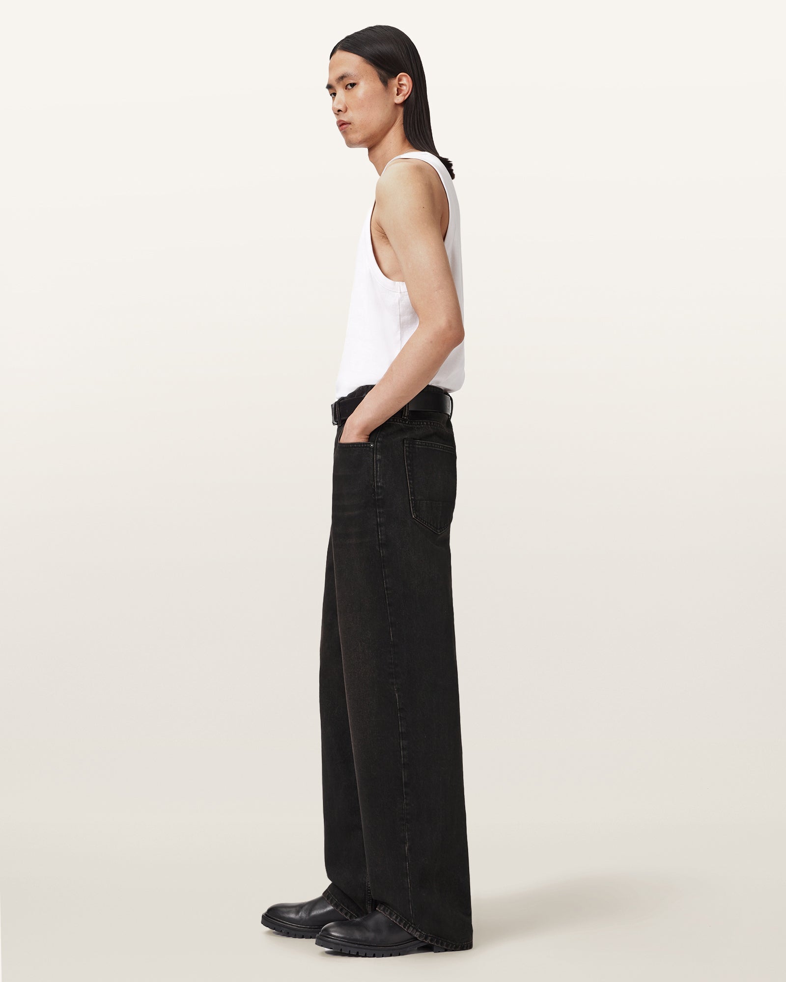 Antique White ג'ינס ארוך לגברים Lenny - Wide Fit ALLSAINTS