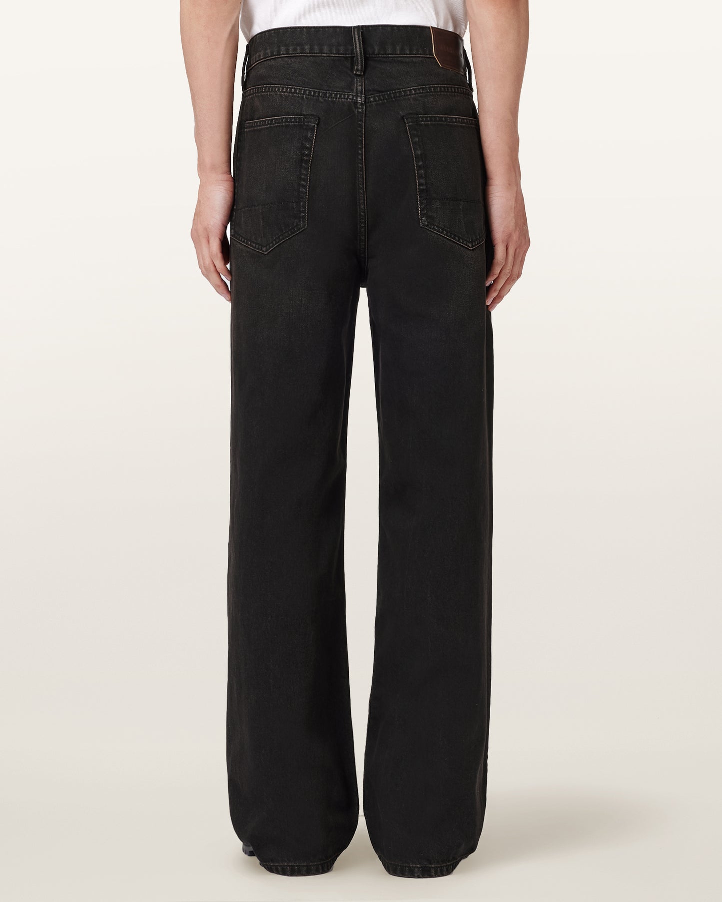 Black ג'ינס ארוך לגברים Lenny - Wide Fit ALLSAINTS