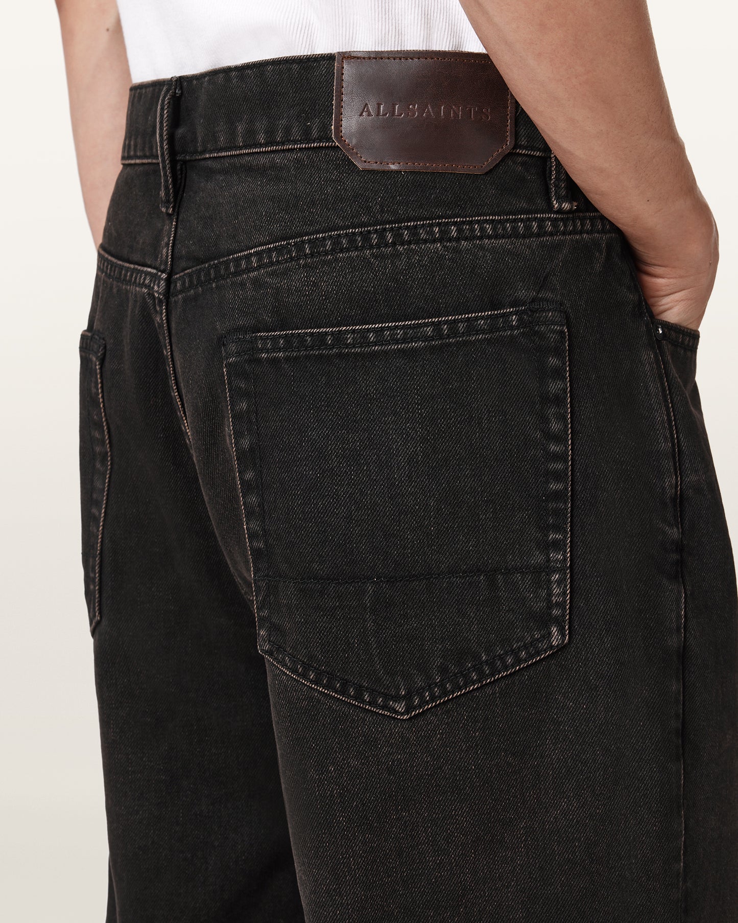 Black ג'ינס ארוך לגברים Lenny - Wide Fit ALLSAINTS