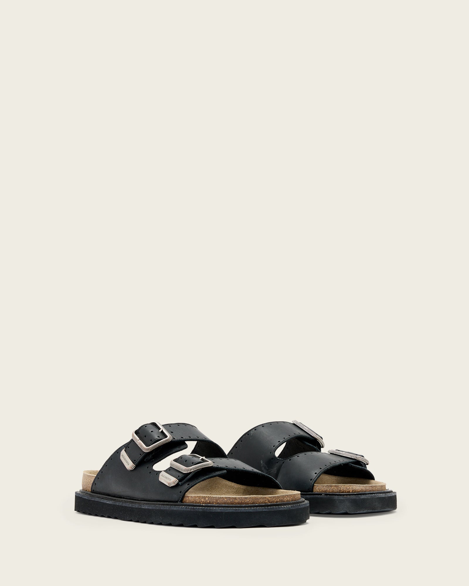 Dark Slate Gray כפכפי עור לגברים Randal ALLSAINTS