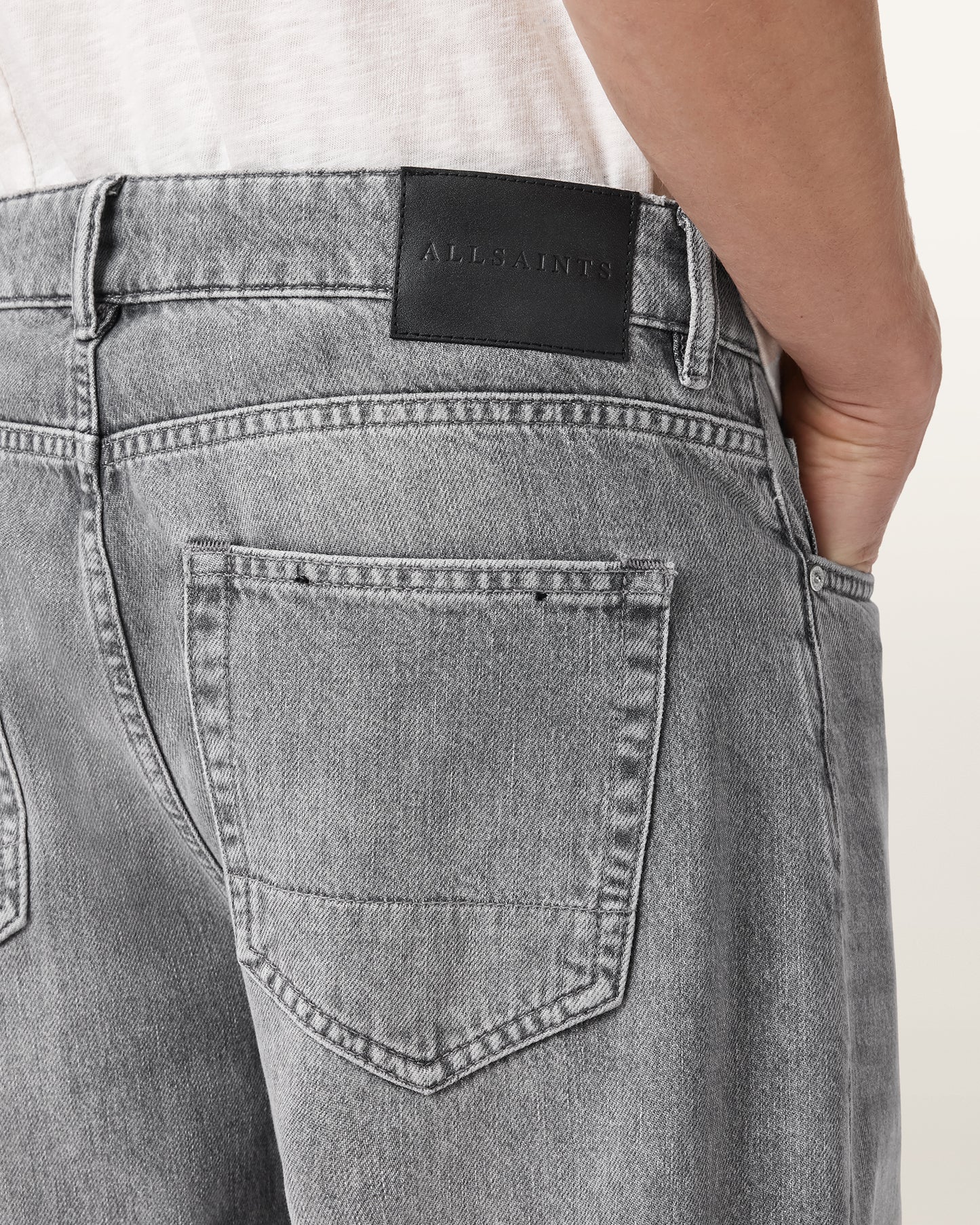 Light Slate Gray ג'ינס ארוך לגברים Curve - Barrel Fit ALLSAINTS