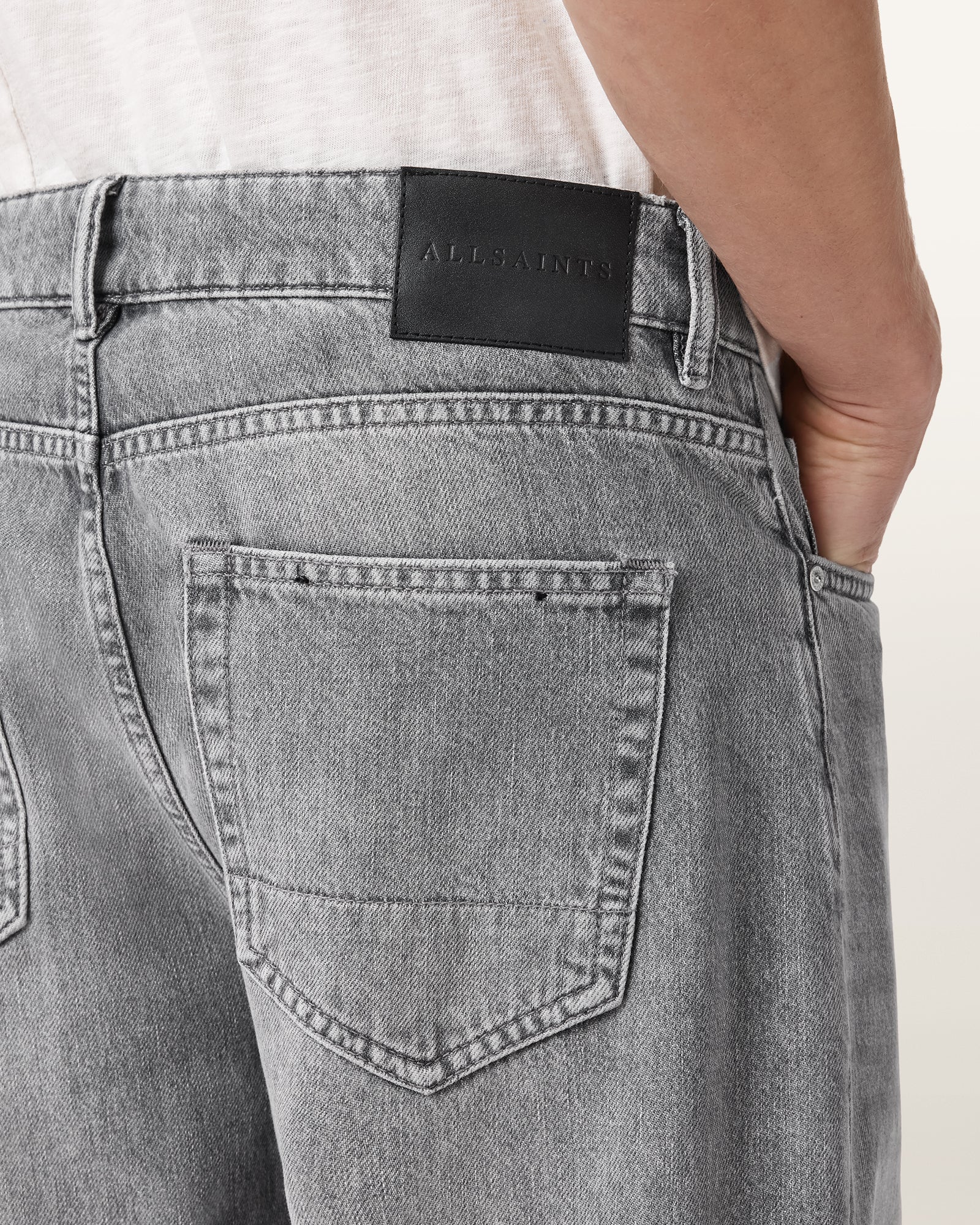 Light Slate Gray ג'ינס ארוך לגברים Curve - Barrel Fit ALLSAINTS
