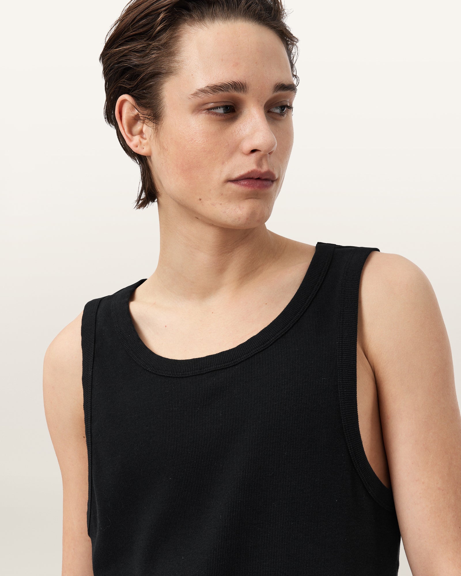 Black גופיה לגברים Axel Vest ALLSAINTS
