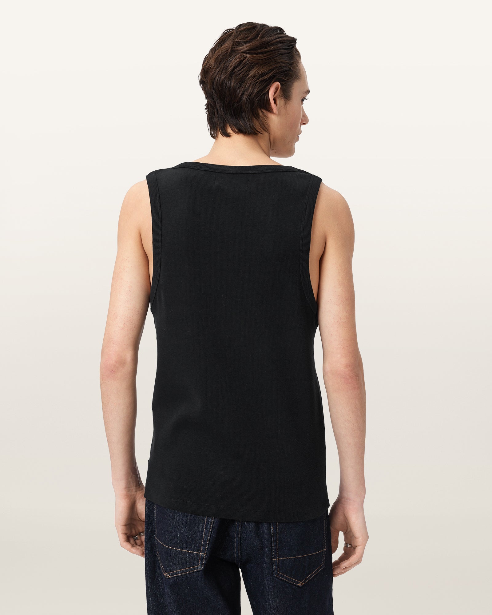 Black גופיה לגברים Axel Vest ALLSAINTS