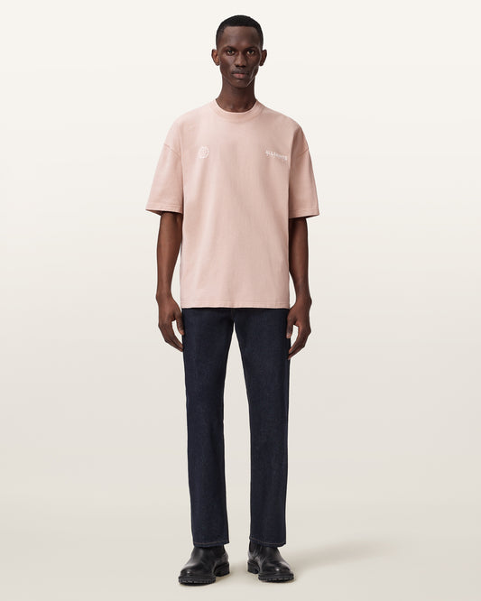 Seashell טי שירט קצרה לגברים Emblem SS Crew ALLSAINTS