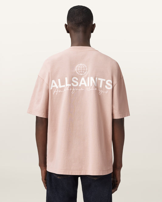 Seashell טי שירט קצרה לגברים Emblem SS Crew ALLSAINTS