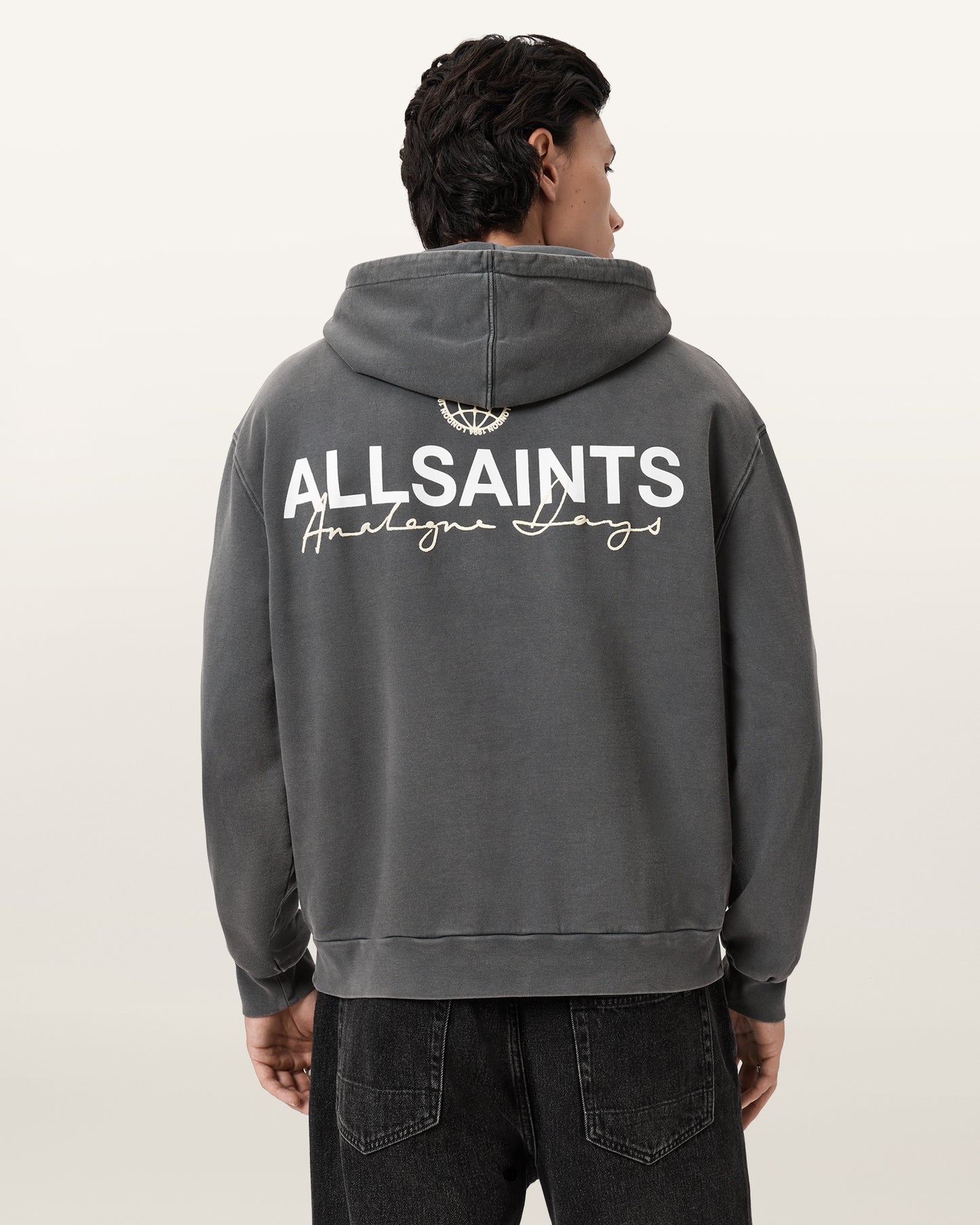 Dim Gray קפוצ'ון לגברים Emblem Oth Hoody ALLSAINTS