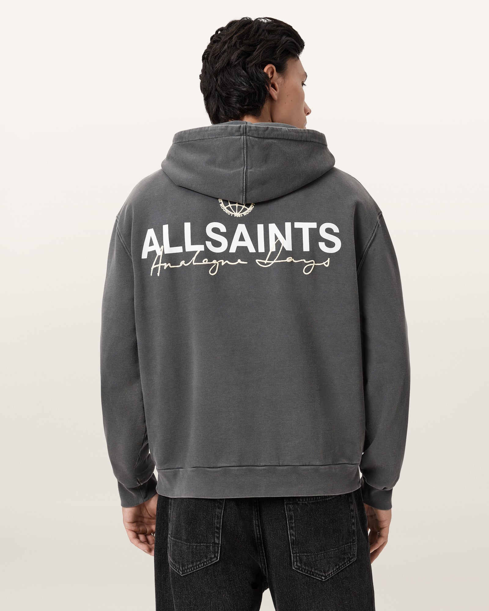 Dim Gray קפוצ'ון לגברים Emblem Oth Hoody ALLSAINTS
