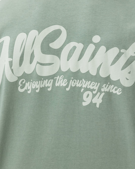 Light Slate Gray טי שירט קצרה לגברים Odyssey SS Crew ALLSAINTS