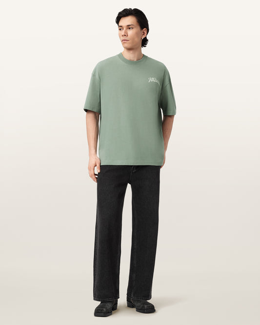 Antique White טי שירט קצרה לגברים Odyssey SS Crew ALLSAINTS