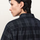 Dark Slate Gray חולצה מכופתרת ארוכה לגברים  Rockley ALLSAINTS