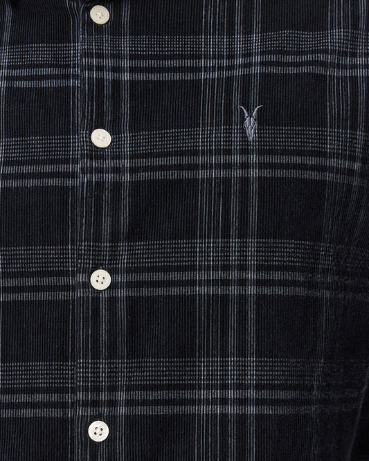 Black חולצה מכופתרת ארוכה לגברים  Rockley ALLSAINTS