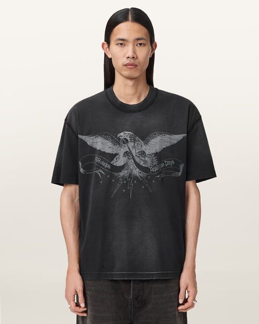 Seashell טי שירט קצרה לגברים Aeterna Ss Crew ALLSAINTS